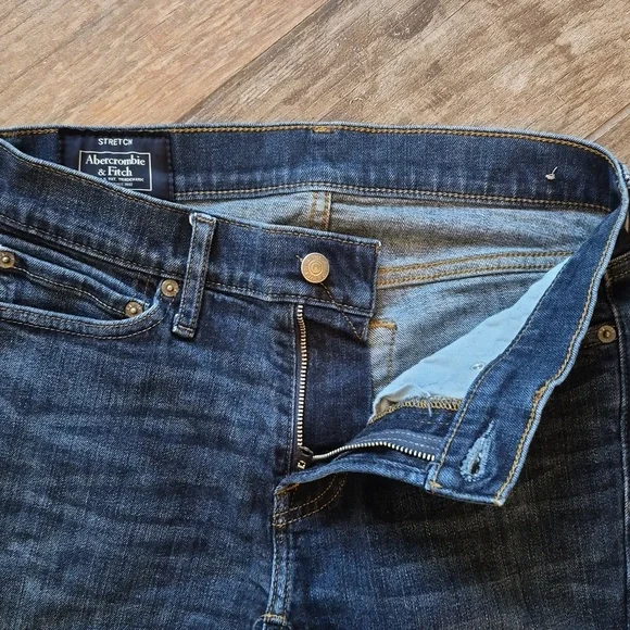 Men's Abercrombie Slightly Distressed Felix Super Skinny Stretch Jeans, 28x29 - Picture 9 of 14